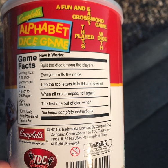 NEW Campbell's Alphabet Dice Crossword Game Sealed - Picture 6 of 11